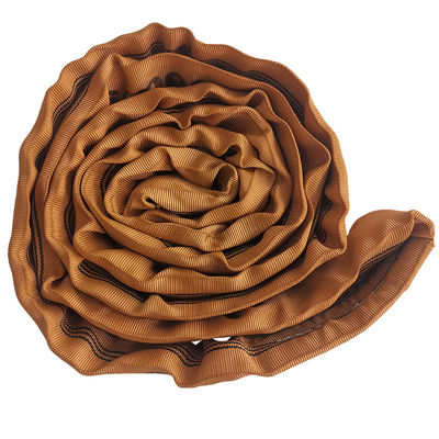 खरीदें 6T ब्राउन EN1492-2 ट्यूबिंग और पाइप उद्योग के लिए पॉलिएस्टर अंतहीन गोल स्लिंग online manufacture